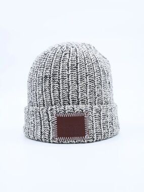 Classics Cuffed Beanie Love Your Melon Black Speckled Leather Patch
